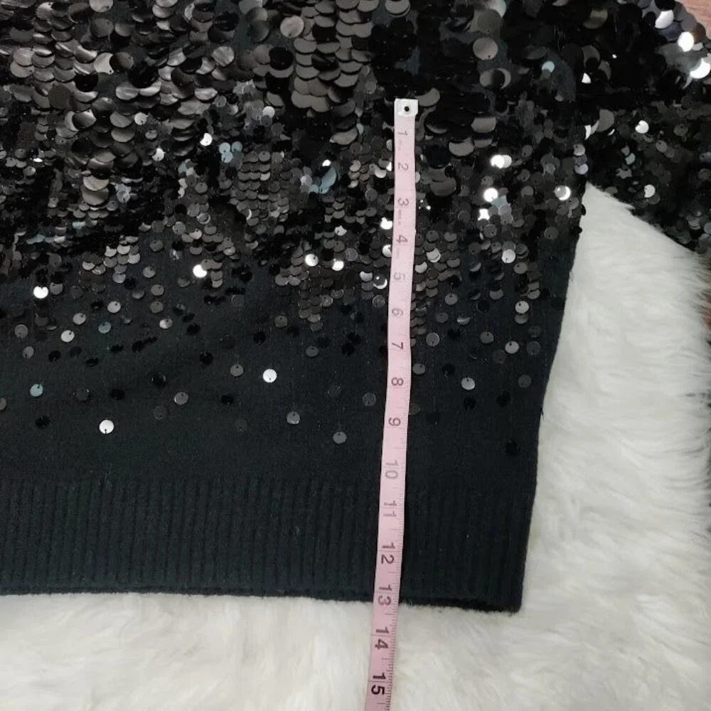 Los Angeles Atelier & Other Stories Wool Blend Sequin Turtleneck Sweater Large - Picture 12 of 13